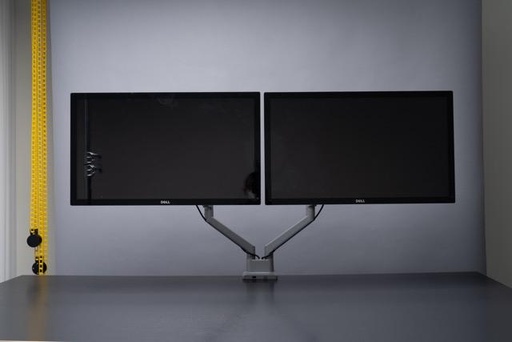 [606] ​  EYES 13 Dual - Full motion Aluminium gas spring monitor arm